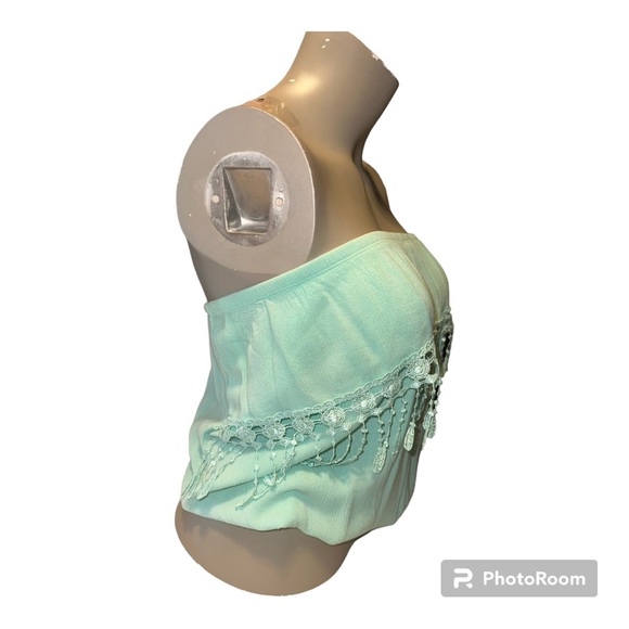 Ocean Drive mint green strapless top - Picture 4 of 11